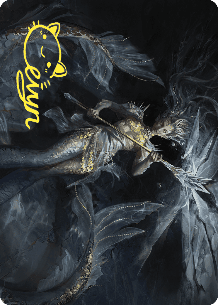 Sharae of Numbing Depths Art Card (Gold-Stamped Signature) [Wilds of Eldraine Art Series] MTG Single Magic: The Gathering  | Multizone: Comics And Games