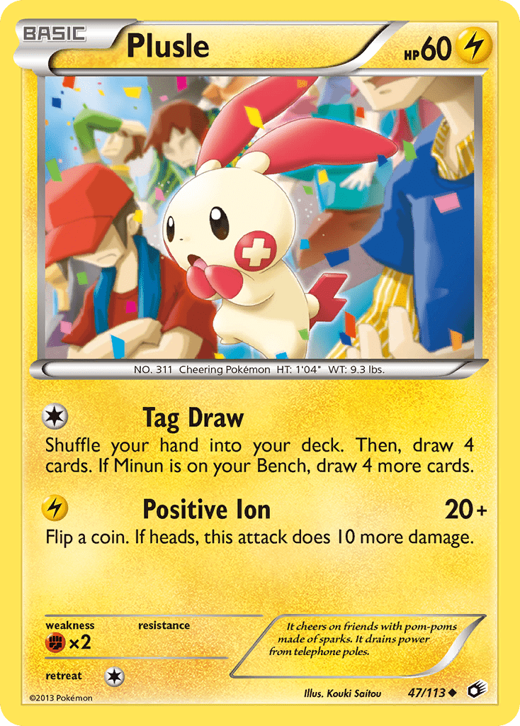 Plusle (47/113) [Black & White: Legendary Treasures] Pokemon Single Pokémon  | Multizone: Comics And Games