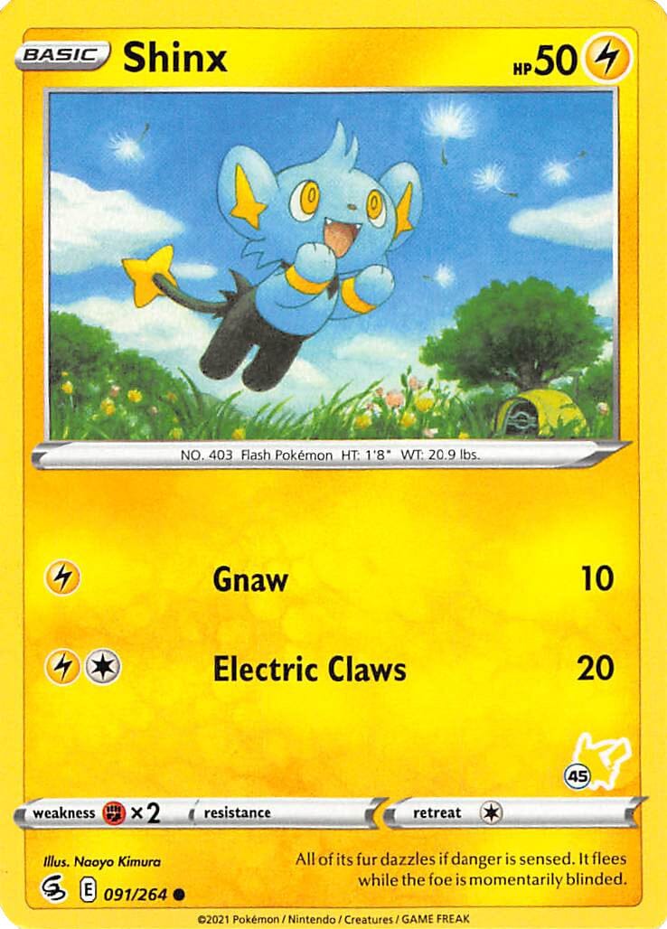 Shinx (091/264) (Pikachu Stamp #45) [Battle Academy 2022] Pokemon Single Pokémon  | Multizone: Comics And Games
