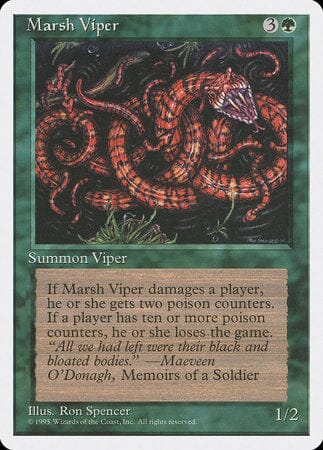 Marsh Viper [Fourth Edition] MTG Single Magic: The Gathering  | Multizone: Comics And Games