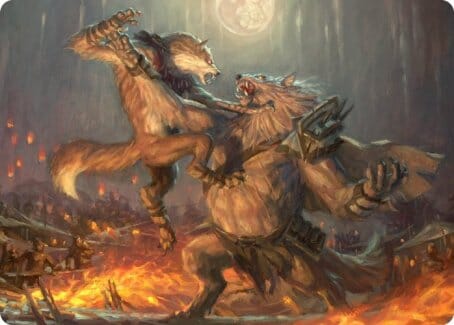 Duel for Dominance Art Card [Innistrad: Midnight Hunt Art Series] MTG Single Magic: The Gathering  | Multizone: Comics And Games