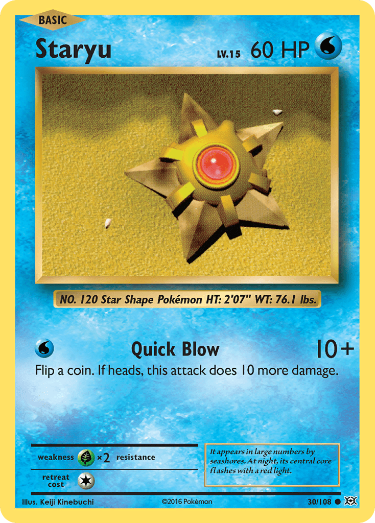 Staryu (30/108) [XY: Evolutions] Pokemon Single Pokémon  | Multizone: Comics And Games