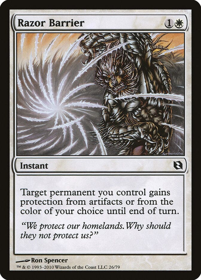 Razor Barrier [Duel Decks: Elspeth vs. Tezzeret] MTG Single Magic: The Gathering  | Multizone: Comics And Games