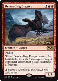 Demanding Dragon [Core Set 2019 Promos] MTG Single Magic: The Gathering  | Multizone: Comics And Games