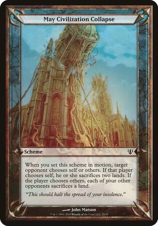 May Civilization Collapse (Archenemy) [Archenemy Schemes] MTG Single Magic: The Gathering  | Multizone: Comics And Games