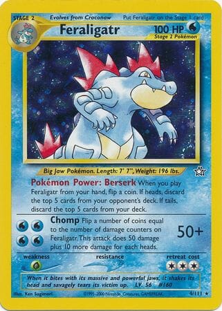 Feraligatr (4/111) [Neo Genesis Unlimited] Pokemon Single Pokémon  | Multizone: Comics And Games