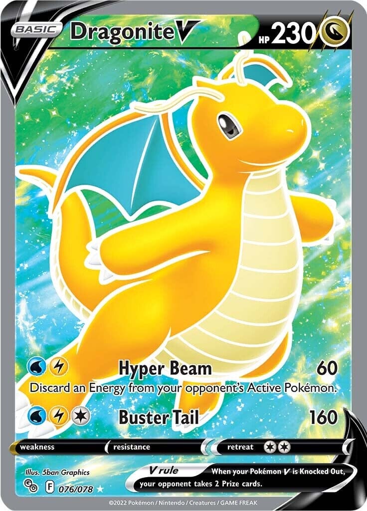 Dragonite V (076/078) [Pokémon GO] Pokemon Single Pokémon  | Multizone: Comics And Games