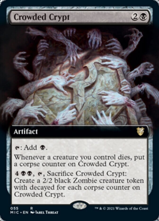 Crowded Crypt (Extended) [Innistrad: Midnight Hunt Commander] MTG Single Magic: The Gathering  | Multizone: Comics And Games