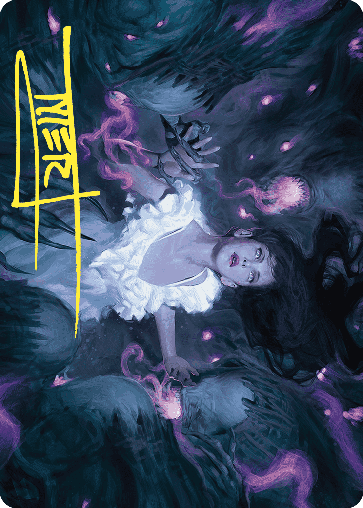 Neva, Stalked by Nightmares Art Card (Gold-Stamped Signature) [Wilds of Eldraine Art Series] MTG Single Magic: The Gathering  | Multizone: Comics And Games
