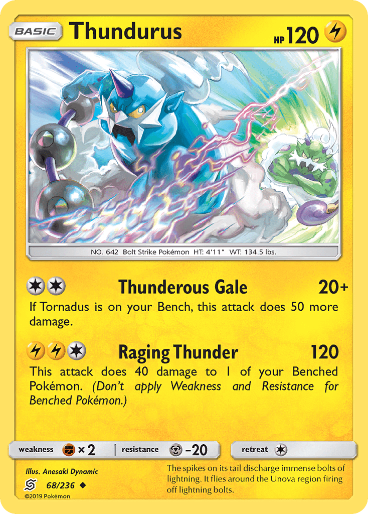 Thundurus (68/236) [Sun & Moon: Unified Minds] Pokemon Single Pokémon  | Multizone: Comics And Games