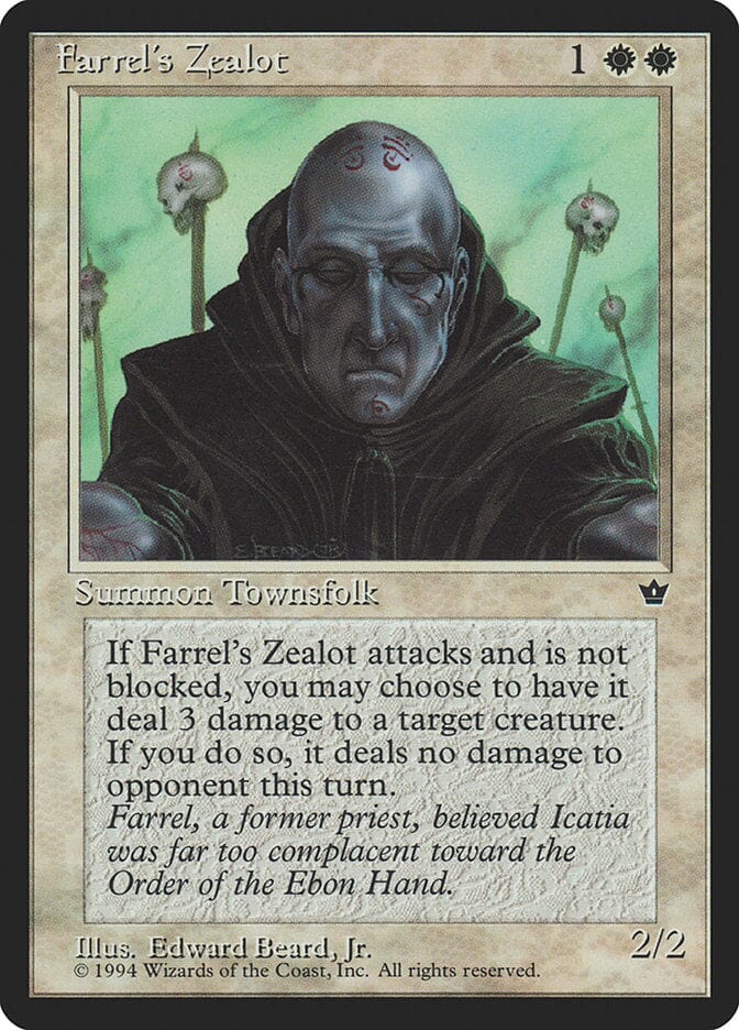 Farrel's Zealot (Edward P. Beard, Jr.) [Fallen Empires] MTG Single Magic: The Gathering  | Multizone: Comics And Games