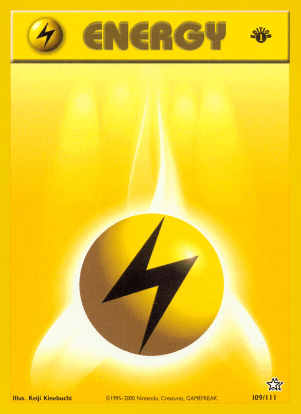 Lightning Energy (109/111) [Neo Genesis 1st Edition] Pokemon Single Pokémon  | Multizone: Comics And Games
