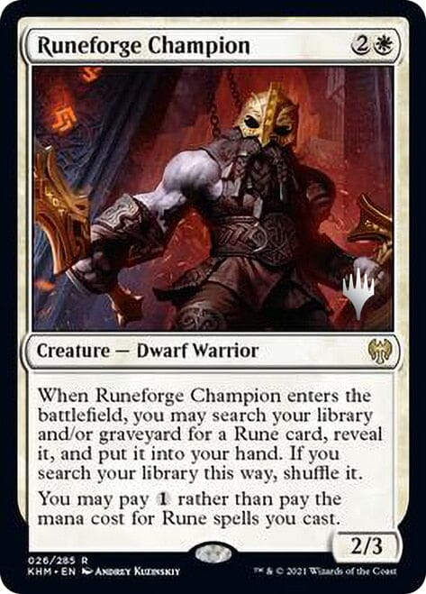 Runeforge Champion [Kaldheim Promo Pack] MTG Single Magic: The Gathering  | Multizone: Comics And Games