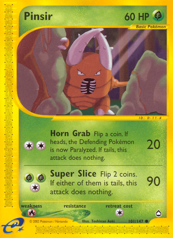 Pinsir (101/147) [Aquapolis] Pokemon Single Pokémon  | Multizone: Comics And Games