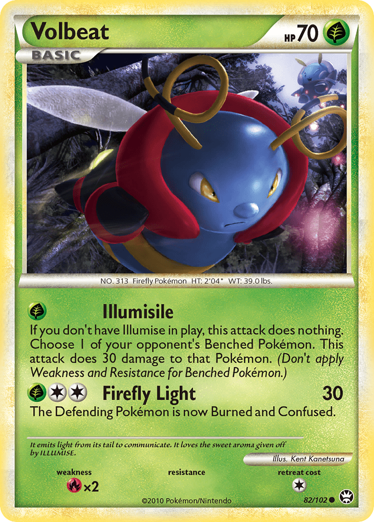 Volbeat (82/102) [HeartGold & SoulSilver: Triumphant] Pokemon Single Pokémon  | Multizone: Comics And Games