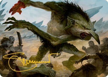 Troll Art Card (Gold-Stamped Signature) [Dungeons & Dragons: Adventures in the Forgotten Realms Art Series] MTG Single Magic: The Gathering  | Multizone: Comics And Games