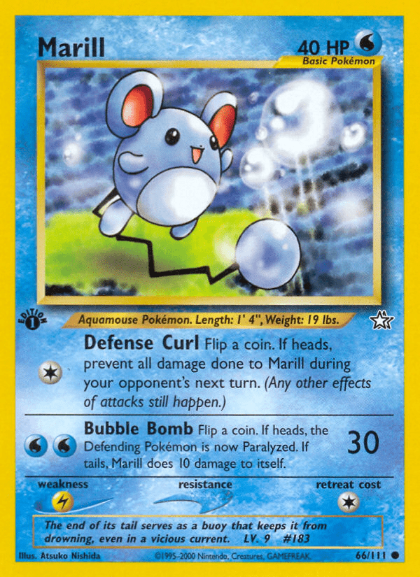 Marill (66/111) [Neo Genesis 1st Edition] Pokemon Single Pokémon  | Multizone: Comics And Games