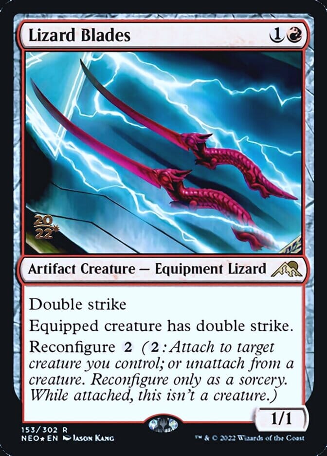 Lizard Blades [Kamigawa: Neon Dynasty Prerelease Promos] MTG Single Magic: The Gathering  | Multizone: Comics And Games