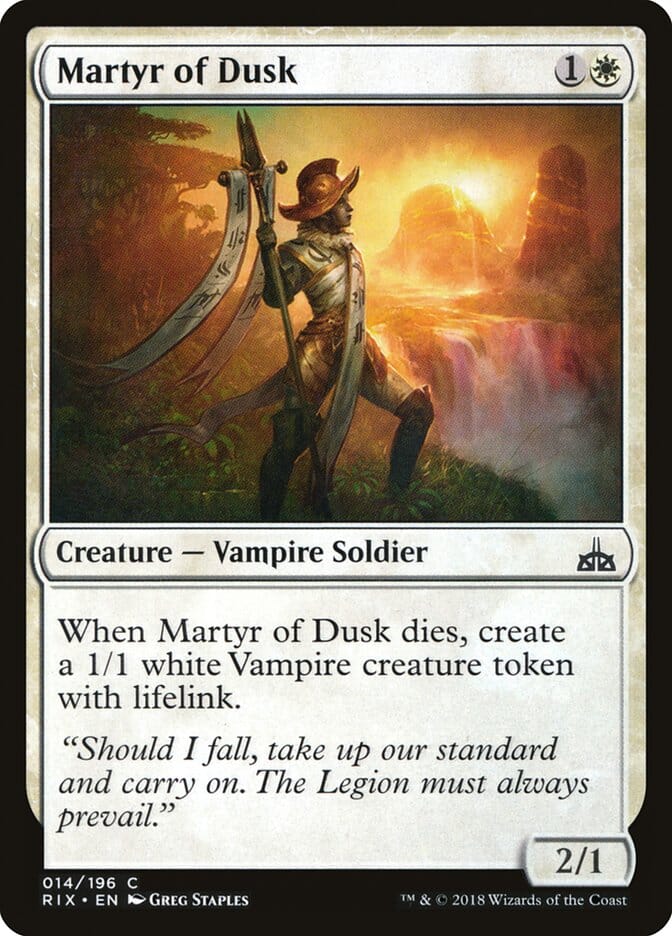 Martyr of Dusk [Rivals of Ixalan] MTG Single Magic: The Gathering  | Multizone: Comics And Games