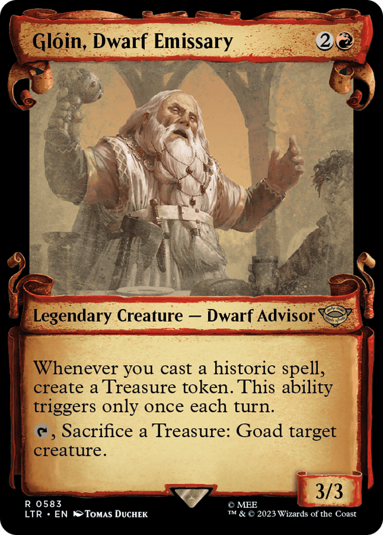 Gloin, Dwarf Emissary [The Lord of the Rings: Tales of Middle-Earth Showcase Scrolls] MTG Single Magic: The Gathering  | Multizone: Comics And Games