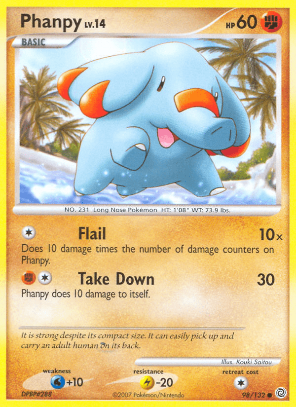 Phanpy (98/132) [Diamond & Pearl: Secret Wonders] Pokemon Single Pokémon  | Multizone: Comics And Games