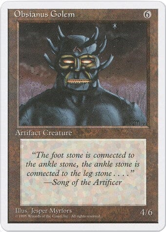 Obsianus Golem [Fourth Edition] MTG Single Magic: The Gathering  | Multizone: Comics And Games