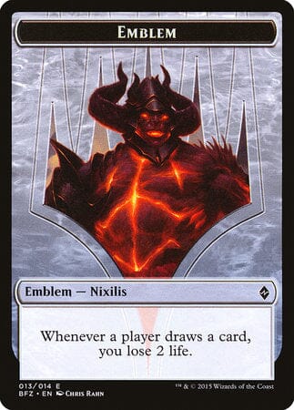 Emblem - Ob Nixilis Reignited [Battle for Zendikar Tokens] MTG Single Magic: The Gathering  | Multizone: Comics And Games