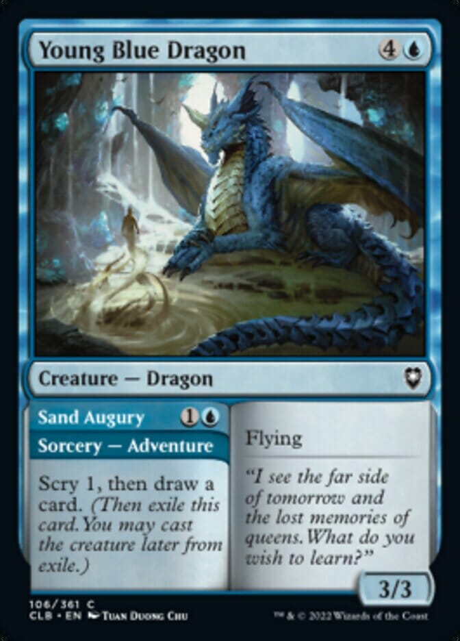 Young Blue Dragon // Sand Augury [Commander Legends: Battle for Baldur's Gate] MTG Single Magic: The Gathering  | Multizone: Comics And Games