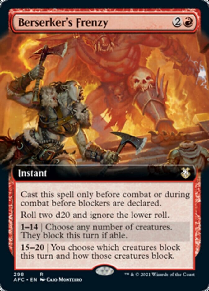 Berserker's Frenzy (Extended) [Dungeons & Dragons: Adventures in the Forgotten Realms Commander] MTG Single Magic: The Gathering  | Multizone: Comics And Games