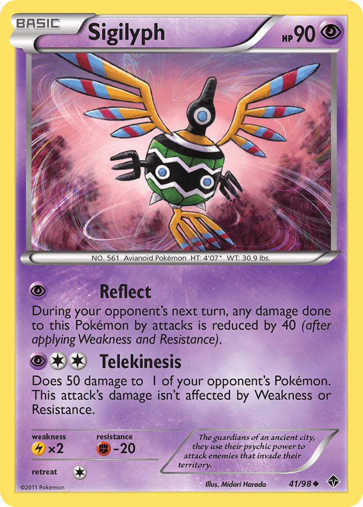 Sigilyph (41/98) [Black & White: Emerging Powers] Pokemon Single Pokémon  | Multizone: Comics And Games