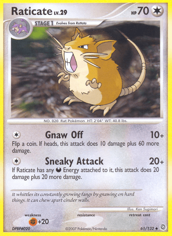 Raticate (61/132) [Diamond & Pearl: Secret Wonders] Pokemon Single Pokémon  | Multizone: Comics And Games