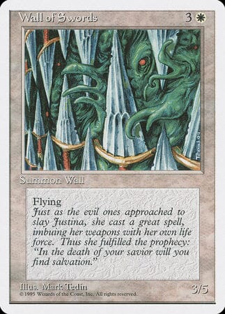 Wall of Swords [Fourth Edition] MTG Single Magic: The Gathering  | Multizone: Comics And Games