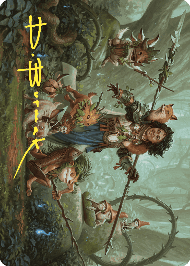 Ellivere of the Wild Court Art Card (Gold-Stamped Signature) [Wilds of Eldraine Art Series] MTG Single Magic: The Gathering  | Multizone: Comics And Games