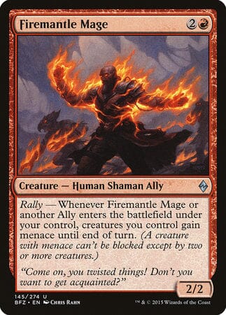 Firemantle Mage [Battle for Zendikar] MTG Single Magic: The Gathering  | Multizone: Comics And Games