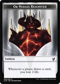 Ob Nixilis, Reignited Emblem // Zombie (010) Double-sided Token [Commander 2019] MTG Single Magic: The Gathering  | Multizone: Comics And Games