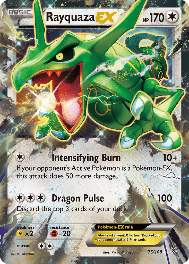 Rayquaza EX (75/108) [XY: Roaring Skies] Pokemon Single Pokémon  | Multizone: Comics And Games