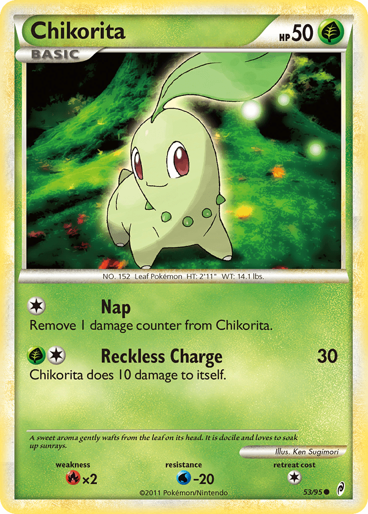 Chikorita (53/95) [HeartGold & SoulSilver: Call of Legends] Pokemon Single Pokémon  | Multizone: Comics And Games