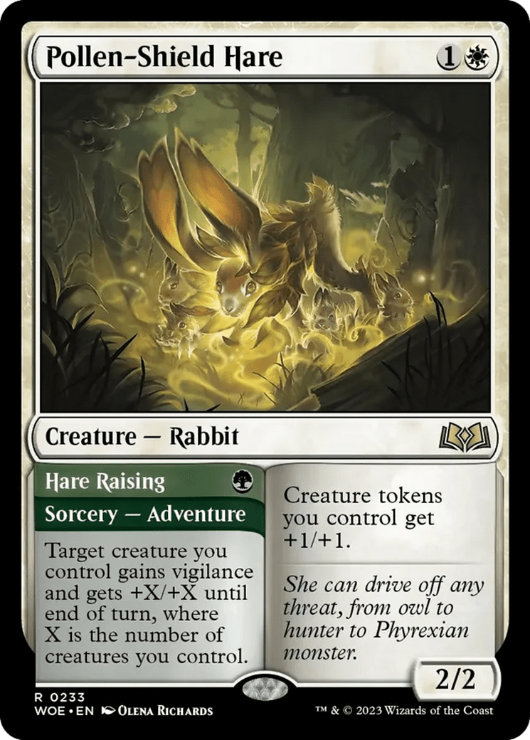 Pollen-Shield Hare // Hare Raising [Wilds of Eldraine] MTG Single Magic: The Gathering  | Multizone: Comics And Games