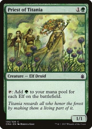 Priest of Titania [Commander Anthology] MTG Single Magic: The Gathering  | Multizone: Comics And Games