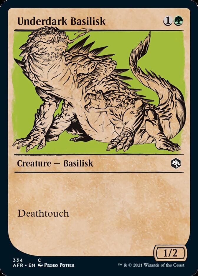 Underdark Basilisk (Showcase) [Dungeons & Dragons: Adventures in the Forgotten Realms] MTG Single Magic: The Gathering  | Multizone: Comics And Games