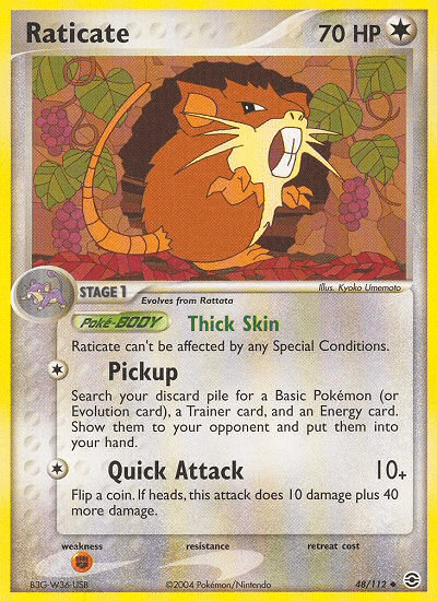 Raticate (48/112) [EX: FireRed & LeafGreen] Pokemon Single Pokémon  | Multizone: Comics And Games