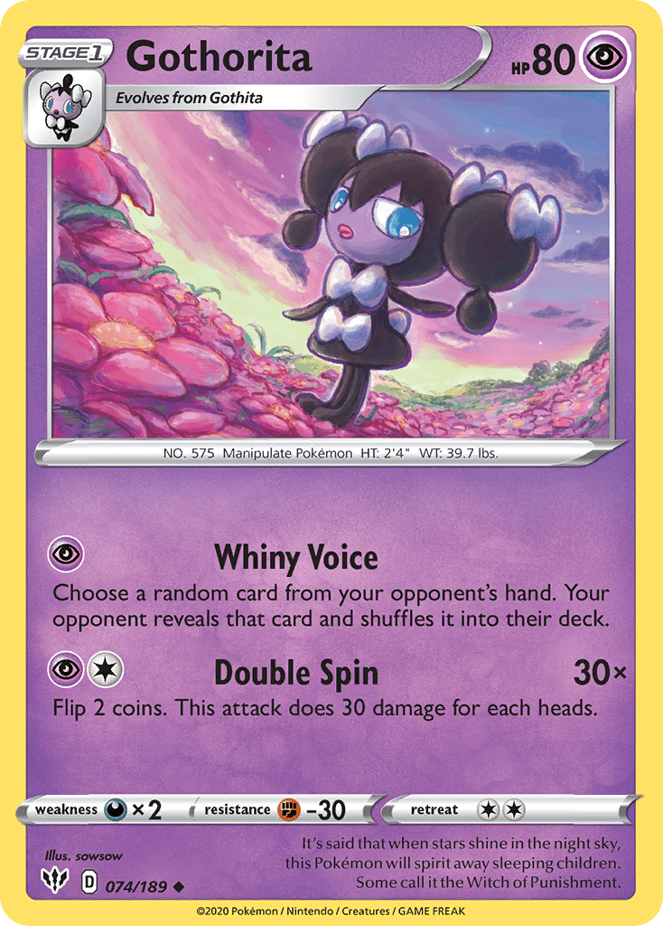 Gothorita (074/189) [Sword & Shield: Darkness Ablaze] Pokemon Single Pokémon  | Multizone: Comics And Games