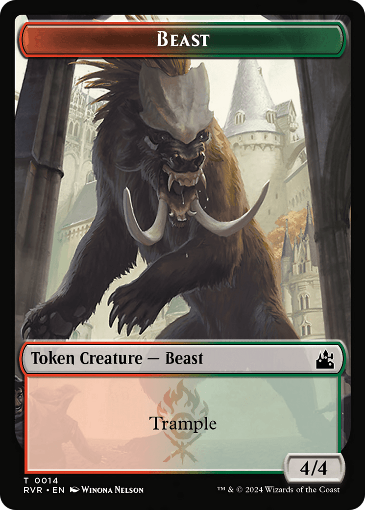 Saproling // Beast Double-Sided Token [Ravnica Remastered Tokens] MTG Single Magic: The Gathering  | Multizone: Comics And Games