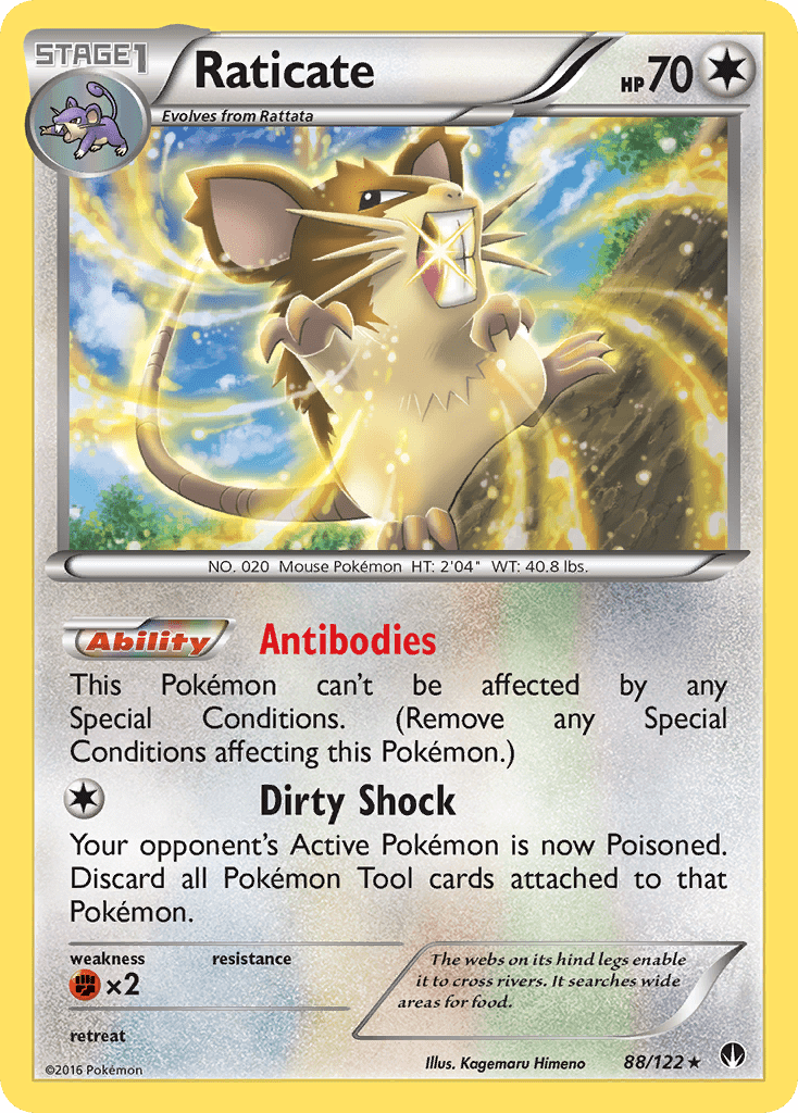 Raticate (88/122) [XY: BREAKpoint] Pokemon Single Pokémon  | Multizone: Comics And Games