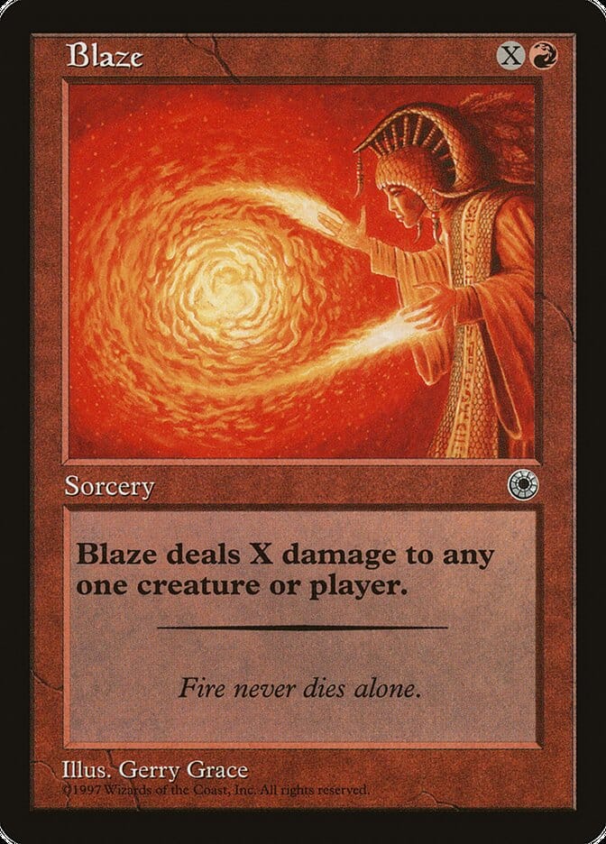 Blaze (With Flavor Text) [Portal] MTG Single Magic: The Gathering  | Multizone: Comics And Games