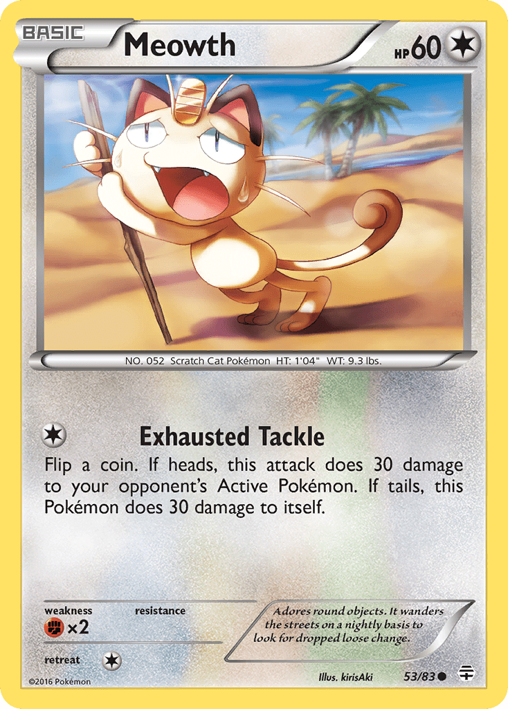 Meowth (53/83) [XY: Generations] Pokemon Single Pokémon  | Multizone: Comics And Games