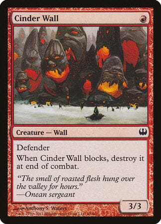 Cinder Wall [Duel Decks: Knights vs. Dragons] MTG Single Magic: The Gathering  | Multizone: Comics And Games