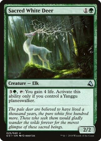 Sacred White Deer [Global Series Jiang Yanggu & Mu Yanling] MTG Single Magic: The Gathering  | Multizone: Comics And Games