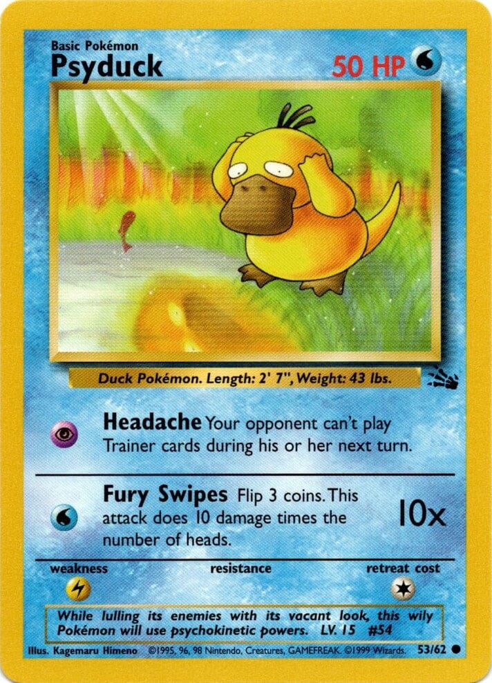 Psyduck (53/62) [Fossil Unlimited] Pokemon Single Pokémon  | Multizone: Comics And Games