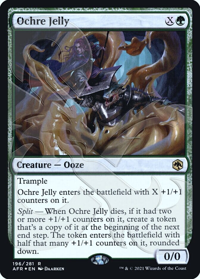 Ochre Jelly (Ampersand Promo) [Dungeons & Dragons: Adventures in the Forgotten Realms Promos] MTG Single Magic: The Gathering  | Multizone: Comics And Games